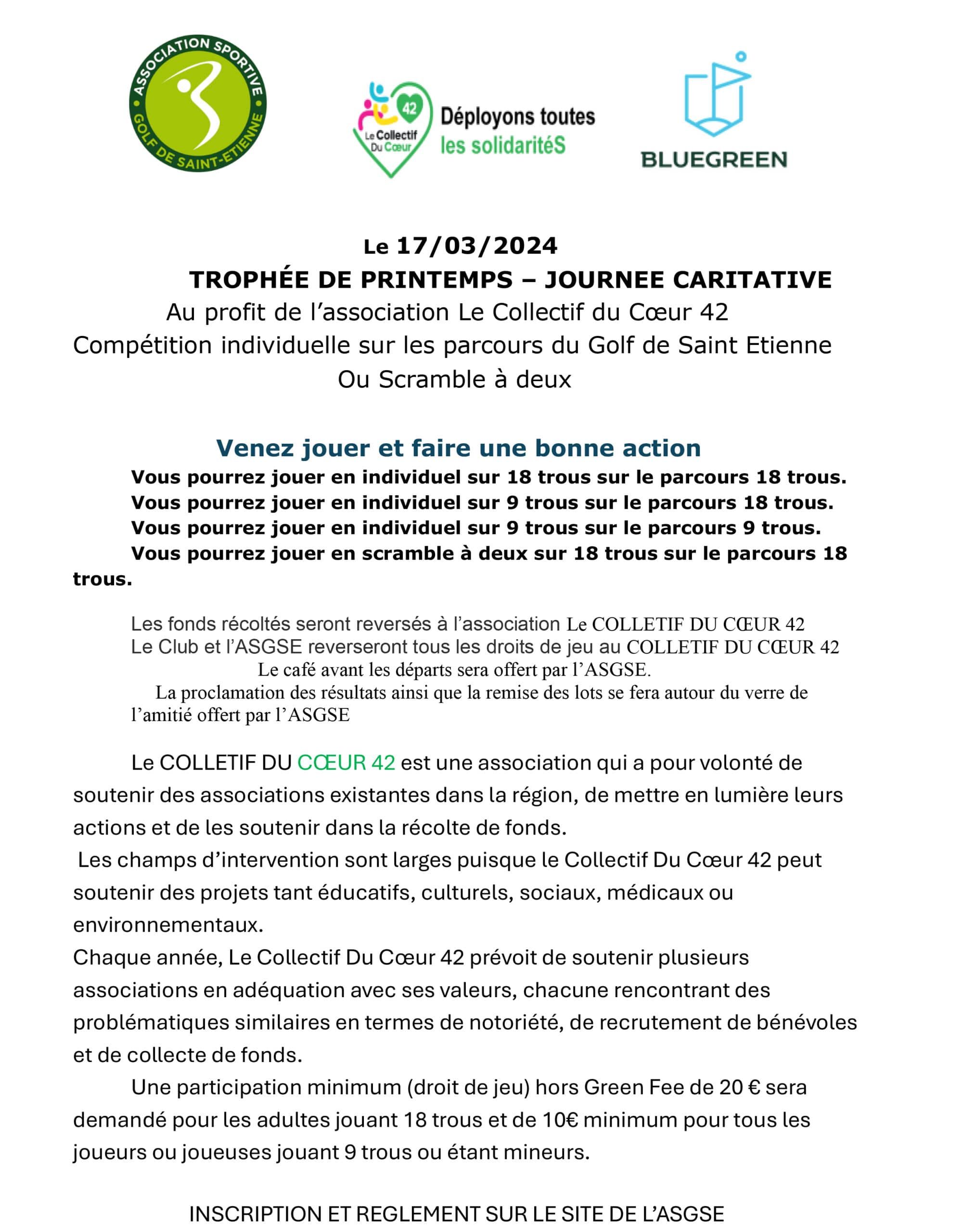 Tournoi caritatif de golf