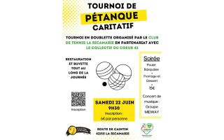 Tournoi de pétanque caritatif 2024